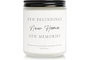 Gleevara New Home Gifts, House Warming Gifts New Home - Handmade Lavender Scented Candle Housewarming Gift, House Warming Gift Ideas for Family, Couple