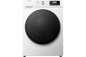 Hisense WDQA8014EVJM 60cm Freestanding 8 KG Front Load Washer Dryer - 1400 RPM - Pure Steam - PureJet - Pause and Add - Inverter Motor - White