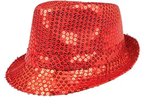 Boland - Chapeau à paillettes, Unisexe, Tenue disco, Accessoire disco, Carnaval, Costume, Fête à thème, Soirée à thème