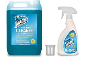 OKEPS GD Blue Magic 5ltr with Empty Trigger Bottle and Measuring Cup Multi Purpose Cleaner Concentrate makes up to 1000 RTU 500ml Bottles