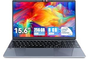 Anna Bella 8GB DDR4 256GB SSD Laptop, 15.6 Inch Intel Celeron N5095 Quad-Core Processor up to 2.9Ghz,2.4/5G WiFi, Bluetooth 4.2,Mini HDMI,2xUSB 3.0,Type-C
