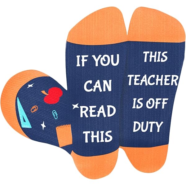 Teacher Off Duty Socks, Gift For Teachers, Birthday, Retirement