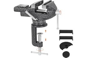 GOXAWEE Tornillo de banco universal, banco de trabajo de 74mm para banco de trabajo, base giratoria de 360°, tornillo de banco de trabajo, herramienta de sujeción para trabajar la madera y escultura