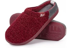 LongBay Damen Hausschuhe mit Memory Foam rutschfeste bequeme Slip-On Pantoffeln