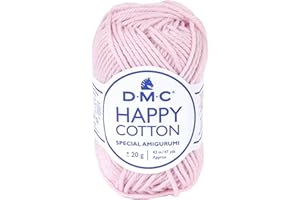 DMC - Happy Cotton - Spécial Amigurumi - 100% coton - Très doux et agréable à utiliser | Pelote de 20 g - 43 m | 49 coloris