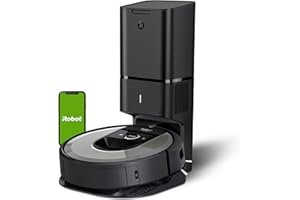 iRobot Roomba i7+ (i7556) Robot Vacuum Cleaner, Automatic Suction Station, Intelligent Room Recording, Schedule Cleaning, 2 Multi Bottom Brushes, WLAN Vacuum Cleaner, Robot, App Control