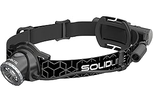 SOLIDLINE ST Ledlenser Solidline SH6R lampa czołowa LED, z możliwością skupienia ostrości, do ponownego ładowania, z akumulatorem, 600 lumenów, zasięg świecenia 300 m, czas świecenia 50 godzin, w zestawie akumulator, system Floating Charge i kabel USB.