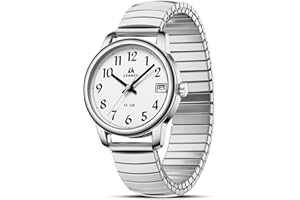 LN LENQIN Ladies Watches Womens Watch Stainless Steel Waterproof Watches for Women Analog Quartz Wrist Watch Expansion Band