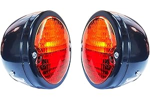 ‎BAJATO Bajato: Runde Vintage Traktor Hinten Heck Lampe Licht mit Nummernschild Fenster - 11000801