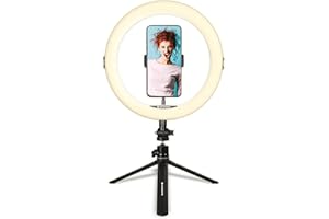 AgfaPhoto ring light professionale Realiview ARL11 - LED ring light a LED da 11" con treppiede - L'anello luminoso per foto, selfie, video, Youtube, trucco e TikTok, compatibile con gli smartphone