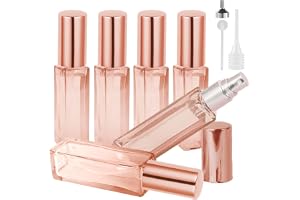 LOPHE Parfymdiffuser extraktor, 6 st fyrkantig parfymflaska med pump, 10 ml reseparfym, sprayflaska, för parfymoljor, datum