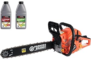 PARKERBRAND.COM 58cc 20" Petrol Chainsaw + 2 x Chains + Oils + More