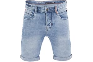 riverso Jeans Shorts Herren Stretch Kurz Regular Fit RIVTom Kurze Hosen Bermuda Shorts Sommer Denim Einfarbig Schwarz Grau Blau 30 31 32 33 34 36 38 40 42