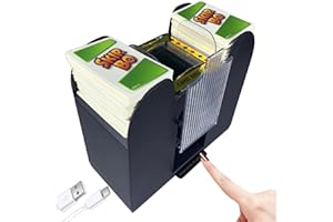 ACPOPBM Mélangeur Automatique Mélangeur de cartes électrique mélangeur de cartes USB poker casino mélangeur UNO/Blackjack/Rami/Guerre/Texas/Hold'em/Plo/Omaha/Stud Skip Po (USB/Battery Powered 1-6 Decks)