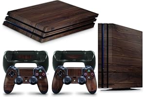giZmoZ n gadgetZ PS4 PRO Console WOOD Skin Mahogany Decal Vinal Sticker + 2 Controller Skins Set