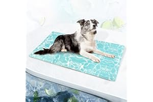PAWTASY Tappetino Refrigerante per Cani e Gatti Tappeto Rinfrescante in Gel Non Tossico Materassino Raffreddamento per Animali Perfetto per Cani e Gatti in Estate XL 100 x 60 cm
