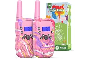 Spielzeug für 3 4 5 6 7 8 9 10 11 12 Jahre Mädchen, Kearui Walkie Talkie Kinder mit 8 Kanäle, Funkgeräte Kinder mit LED Taschenlampe, LCD Bildschirm und VOX Funktion für Abenteuer, Camping, Wandern