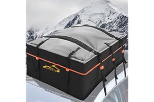 AUPERTO Bagażnik dachowy, 538 l, składany, z antypoślizgową matą, 4 haki na drzwi + blokady, wodoszczelny, do dużych obciążeń, tkanina 600D, bagażnik dachowy, torba na podróż i do transportu bagażu