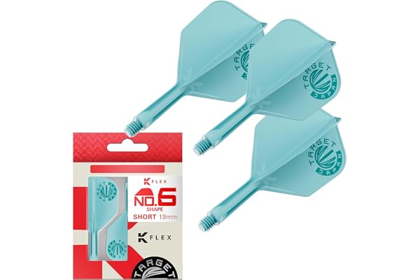 Target Japan Aqua K Flex Dart Flights and Shaft System, No.2/No.6