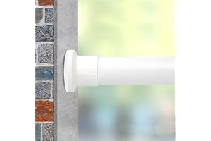 VAILGE Teleskopstange, 210-310cm, Weiß, Klemmstange für Gardinen und Raumteiler, ausziehbare Gardinenstange, Spannstange