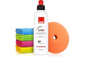 SHINY FREAKS Rupes Uno Protect One-Step Polish (250ml) per lucidatura auto - Finitura ad alta brillantezza con cera Carnauba sigillante - eccentrico o rotante - Lucidatura ad alta brillantezza, specchio | 6 pz.