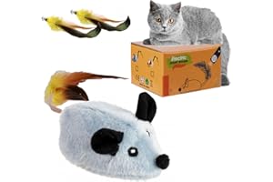 Klortecer Magic Maus Katze, Elektrisch Magic Maus Spielzeug für Katzen (grau)