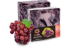 PANU NATURAL Panu Uva Soap - Sapone da doccia vegano per tutti i tipi di pelle - Sapone naturale come gel doccia solido e shampoo solido - Pezzo di doccia naturale - Sapone senza animali