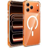 Minesk iPhone 17 Pro Max i&ccedil;in MagShield Serisi MagSafe ile Uyumlu K&ouml;şe Korumalı Şeffaf Hybrid Kılıf Ultra G&uuml;&ccedil;l&uuml; Manyetik &Ccedil;emb