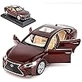 VARIYA ENTERPRISE 1/32 Compatible for Lexus Ls500h Model Car, Zinc Alloy Pull Back Toy car with Sound and Light for Kids Boy Girl Gift-Maroon