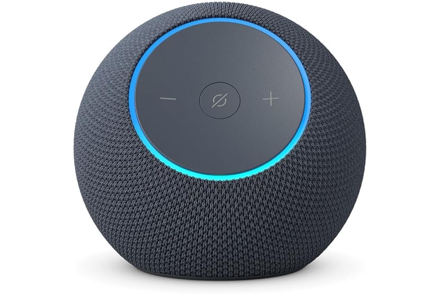 Amazon Echo Dot Max (newest gen), Bluetooth speaker with room-filling sound and built-in smart home hub, Graphite, with Alexa+ Early Access