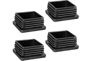 Tappi Tubi,moinkerin 4 Pezzi Tappi in Plastica Quadrato 30X30mm Inserti del Tubo per Tubo in Metallo, Sedie, Divani, Tavoli, Ripiani