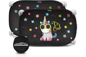 CARAMAZ Pare-Soleil Voiture Enfant avec Ventouse 48x30cm - Pare-Soleil extérieur Universel, Accessoires Voiture, Protection UV