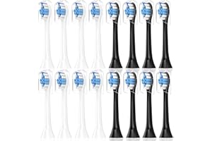 Sulkiwe Têtes de Brosse à Dents Electrique Compatible avec Philips Sonicare, Brossettes de Rechange Compatible avec ProtectiveClean, Diamond, HealthyWhite, FlexCare EasyClean, 16pcs