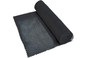 Aidapt Non Slip Waterproof Black Easy to Cut 150x30 cm Fabric Mat Ideal for use Lining Draws, Shelves , and Work tops
