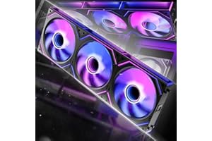 AsiaHorse DAWN Pro ARGB Daisy Chain [Infinity Mirror] [HDB] Ventilateur de PC, 120 mm, 71 CFM/1 850 RPM/2,6 mmH2O 4 broches PWN & 5 V 3 broches ARGB, pour Asus Aura, ASRock, GIGABYTE, MSI (lot de 3)