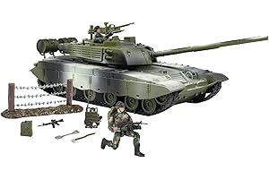 Peterkin World Peacekeeper 40 cm großer Kampfpanzer mit funktionierenden Schienen, beweglichen Waffen, Turm und Militärfiguren | Maßstab 1:18 | Actionfiguren und Zubehör | ab 3 Jahren