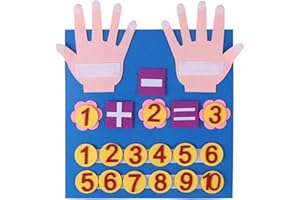 TUKNN Giocattolo Didattico per Bambini, Conteggio Numeri delle Dita in Feltro, Board Matematico con Mani in Feltro