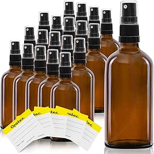 12x Braune Glas-Nasensprays - Wiederverwendbar & UV-geschützt