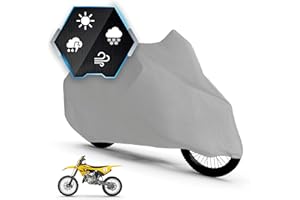 WALSER Bâche Moto All Weather Basic L, bâche Moto 100% étanche Outdoor, bâche Moto Protection Toute l'année, bâche Moto, bâche Moto Accessoires Argent 250x100x130 cm