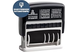 ‎STEMPEL-FABRIK STEMPEL-FABRIK Datumstempel S120/WD/Selbstfärbender Stempel mit Datum & Texten (Eingangstempel, Bezahltstempel, Datumsstempel)
