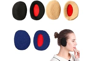LILELIG Ohrenschützer 3 Paar Ohrenwärmer Trägerlose Ohrenschützer Ohrenwärmer Damen Ohrwärmer Ohrenwärmer Fahrradhelm Winddichte Verdickte Winter-Ohrenschützer (Schwarz Marineblau Khaki)