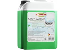 ELEMENT Additif pour réservoir d'eau grise pour camping-car - 5 litres - Concentré - Additif microbiologique pour réservoir d'eau grise - Nettoyant contre les odeurs désagréables - Additif pour réservoir