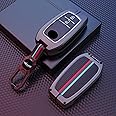 BKN Premium Metal Soft Car Key Shell with Keychain & Full Protection 2 Button Key Cover for Toyota Innova Crysta| Hycross Land Cruiser| Hilux| Toyota Hycross Innova Smart Key