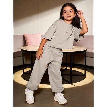 NOROZE Tuta Da Jogging Per Bambina E Ragazza – Carbone, Felpa Con Cappuccio E Pantaloni Con Tasche, Taglia 9-10 Anni - 4