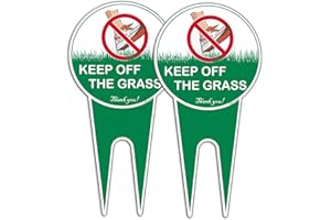 AFUVEN Keep Off The Grass Signs with spike 30 x 15cm Garden Yard Stay Off Grass Signs Rust Free Aluminum, Easy Mounting Outdoor Use, Waterproof and Durable Ink 2 Pack