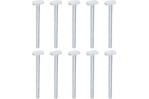 OTOTEC 10pcs M8x100mm Filetage T Fente Outil de Fixation Goujon Drop-in T-Écrou Coulissant Vis Boulon en Acier au Carbone Zingué pour 30 Série Mitre Track Outil de Travail du Bois