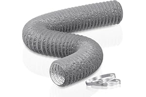 HG Power Wąż powietrza wylotowego Ø 100 mm długość 5 m elastyczna rura aluminiowa PCW, wąż wentylacyjny, izolacja akustyczna, aluminiowa rura flex, rura wylotowa do zaworu wylotowego