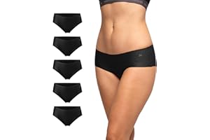 DANISH ENDURANCE Seamless Slips Damen (3er|5er Pack), Unsichtbare Sport Hipster, Nahtlose Unterwäsche Damen aus Mikrofaser, Atmungsaktiv & Weich, für Sport & Alltag