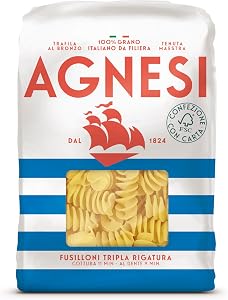 Agnesi Fusilloni Rigati Rigatissime - Pasta di Semola di Grano Duro 100% Italiano