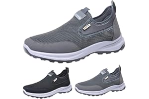 GENERISCH Laufschuhe Herren Slip On Atmungsaktiv OrthopäDische Schuhe - Tennis Fitness Jogging Sportschuhe Ohne SchnüRsenkel Turnschuhe Running Shoes - Mesh Leicht Freizeitschuhe Komfortschuhe Walkingschuhe